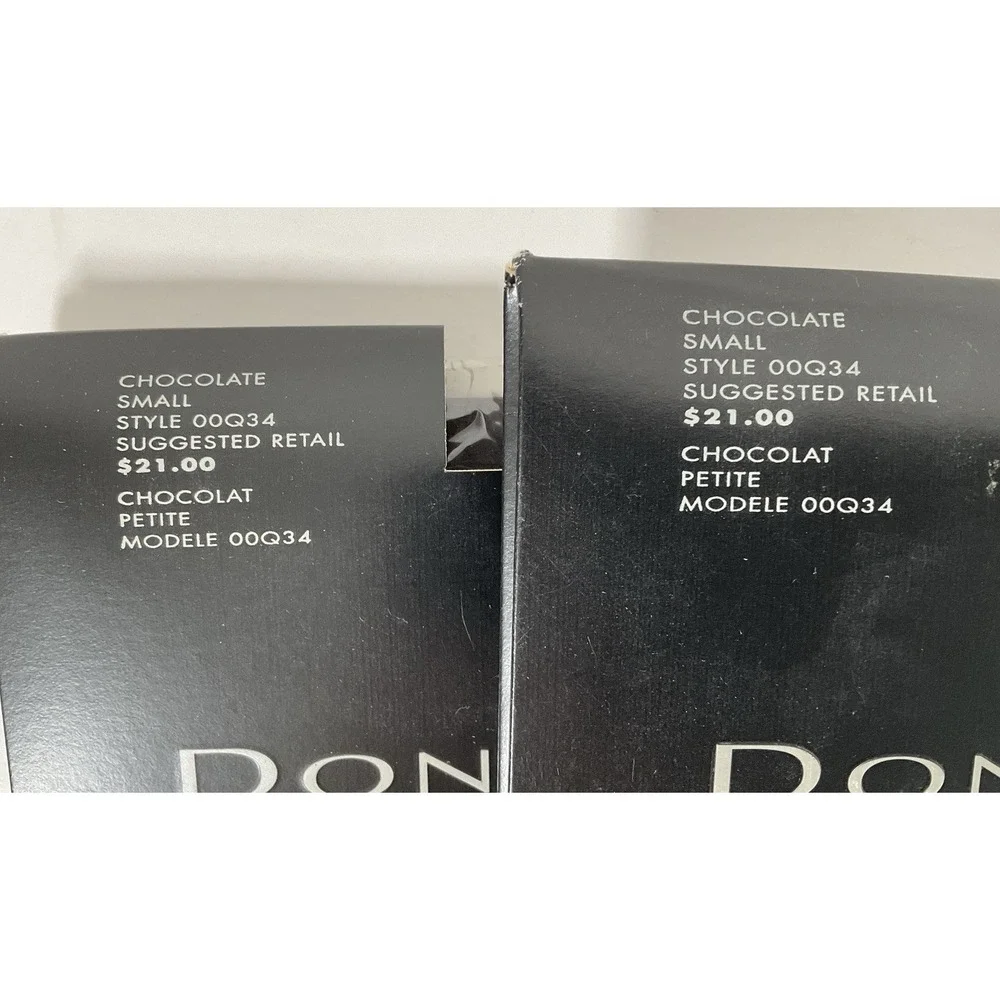NIP Lot 2 Pair Donna Karan New York DKNY Comfort Toner Pantyhose Chocolate Small